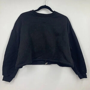 CALI BE Women's Cropped Cinch Long Sleeve Sweatshirt Size M NWT